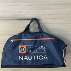 Nautica Latitude Longitude Large 23" Blue Duffel Duffle Weekend Travel Gym Bag